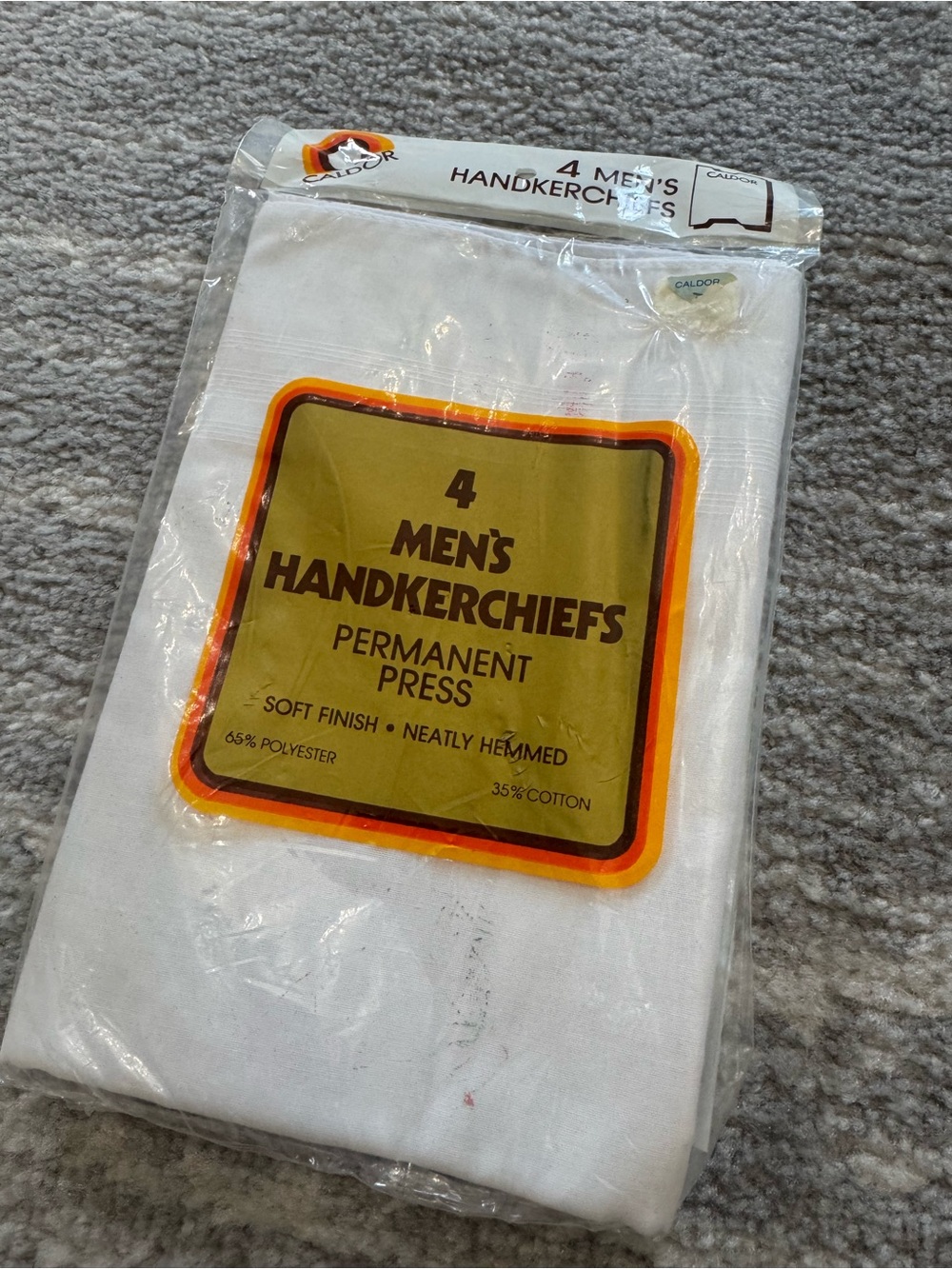 Vintage White Men's Handkerchiefs - Set of 4